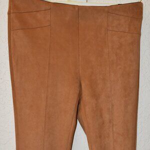 Spanx Faux-suede Tan Pull-on skinny pants / leggings US L - New with tags
